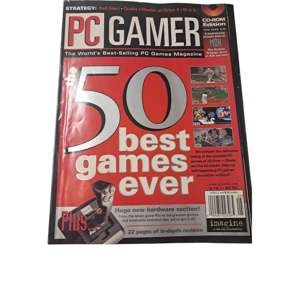 PC Gamer Magazine The 50 Best Games Ever Vol.4 No.5 May 1997 Video Game Magazine